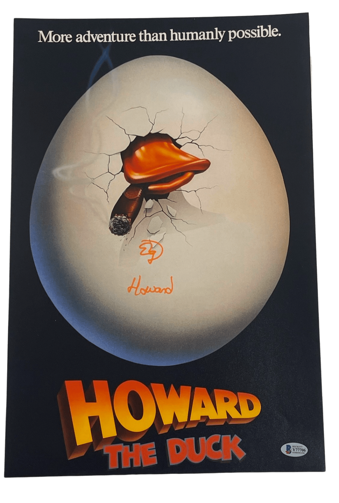 Ed Gale Signed 12x18 Photo from Howard the Duck Beckett COA