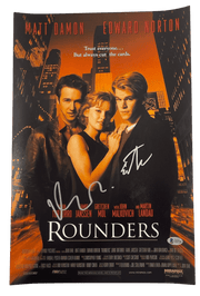 Ed Norton & Matt Damon Authentic Autographed 12x18 Photo Poster