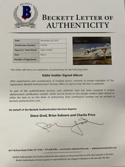 Eddie Vedder of Pearl Jam Signed Vinyl Record Beckett COA - Item #1 - Detail View