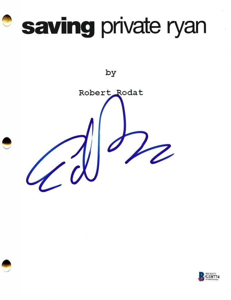 Edward Burns Signed Script from Saving Private Ryan Beckett COA