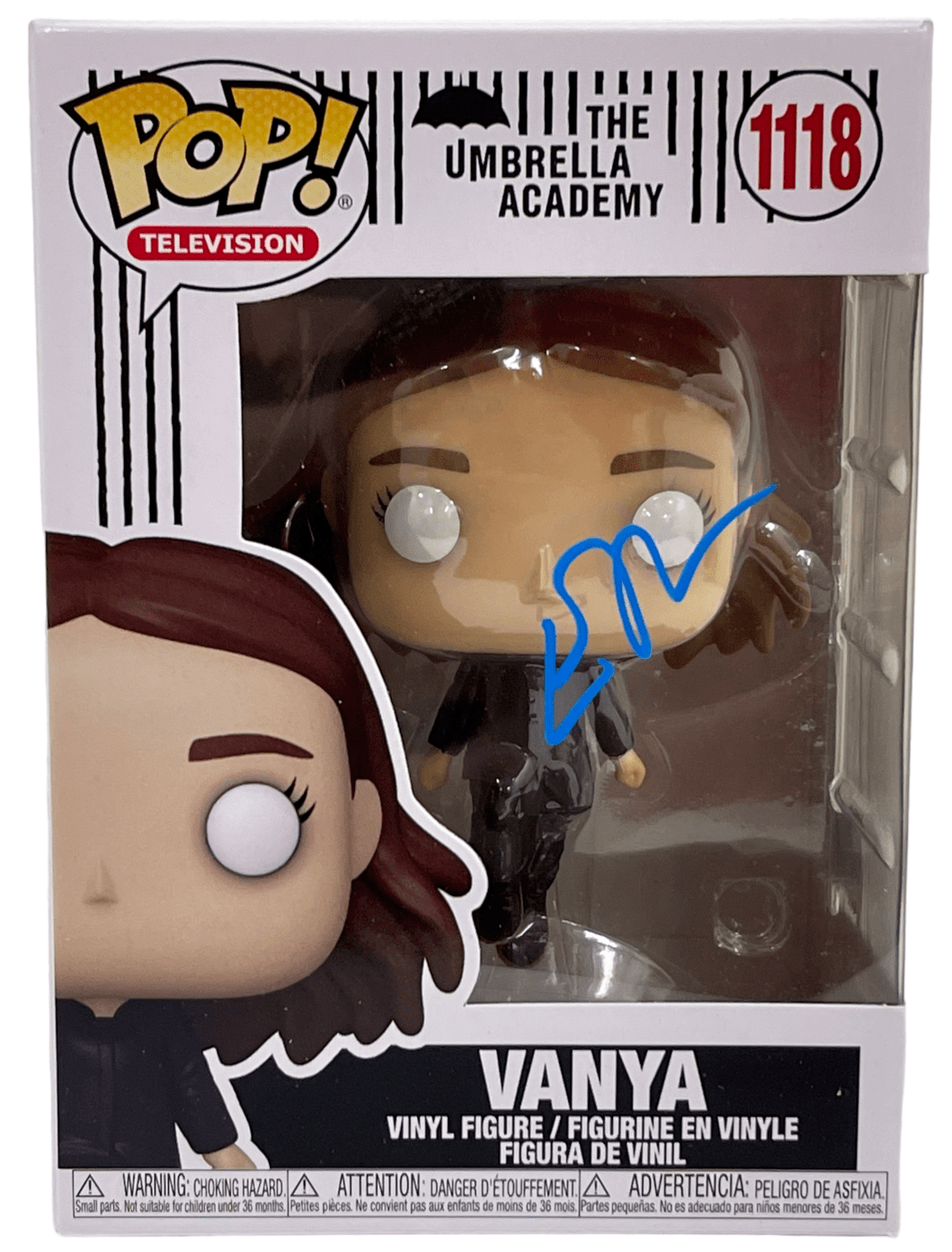 Elliot Page Authentic Autographed Vanya The Umbrella Academy 1118 Funko Pop Figure