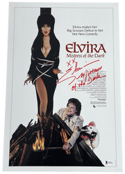 Elvira Signed 12x18 Photo from Elvira Mistress of the Dark Beckett COA
