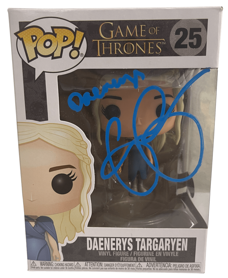 Emilia Clarke Authentic Autographed Daenerys Targaryen Game of Thrones 25 Funko Pop Figure #2