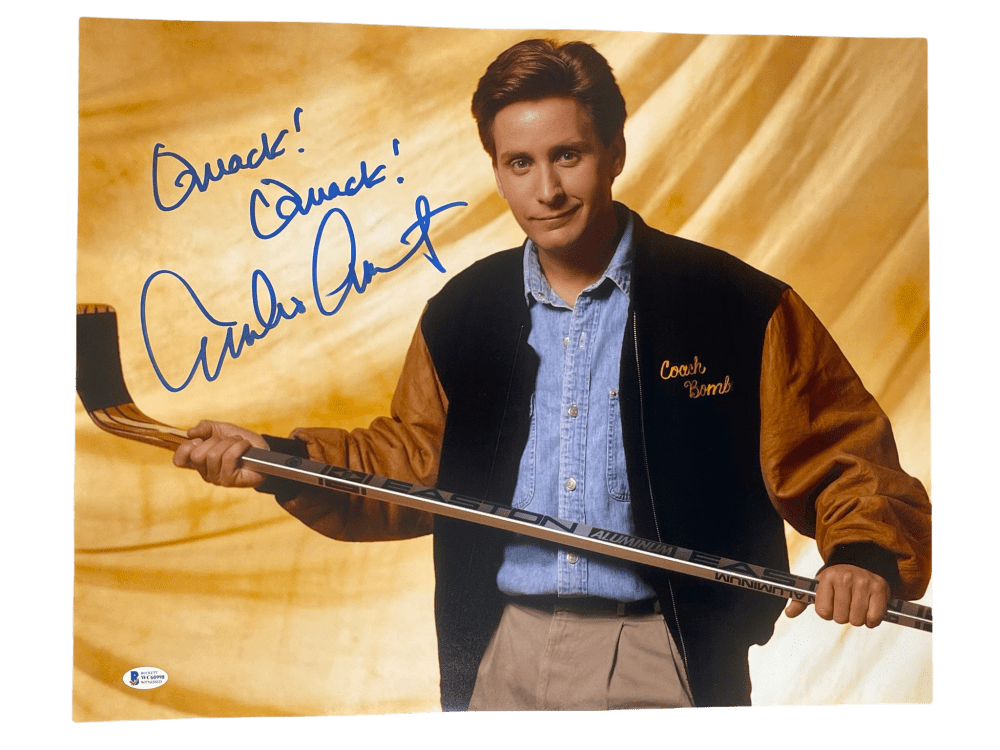 Emilio Estevez Signed 16x20 Photo from The Mighty Ducks Beckett COA - Item #1
