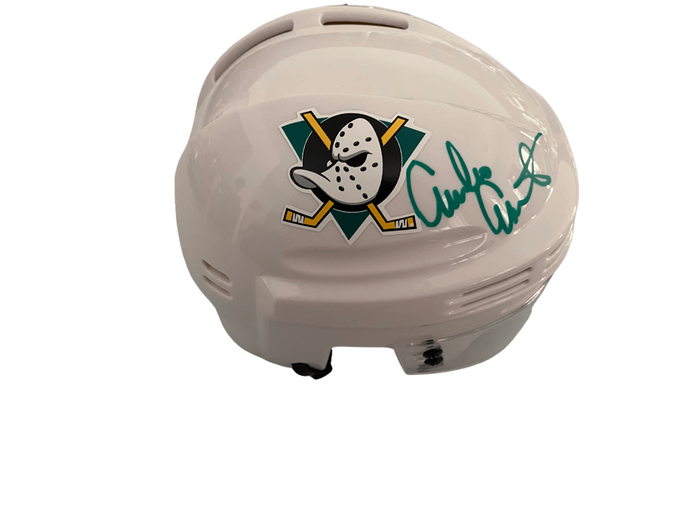 Emilio Estevez Authentic Autographed The Mighty Ducks Mini-Helmet - Prime Time Signatures - TV & Film