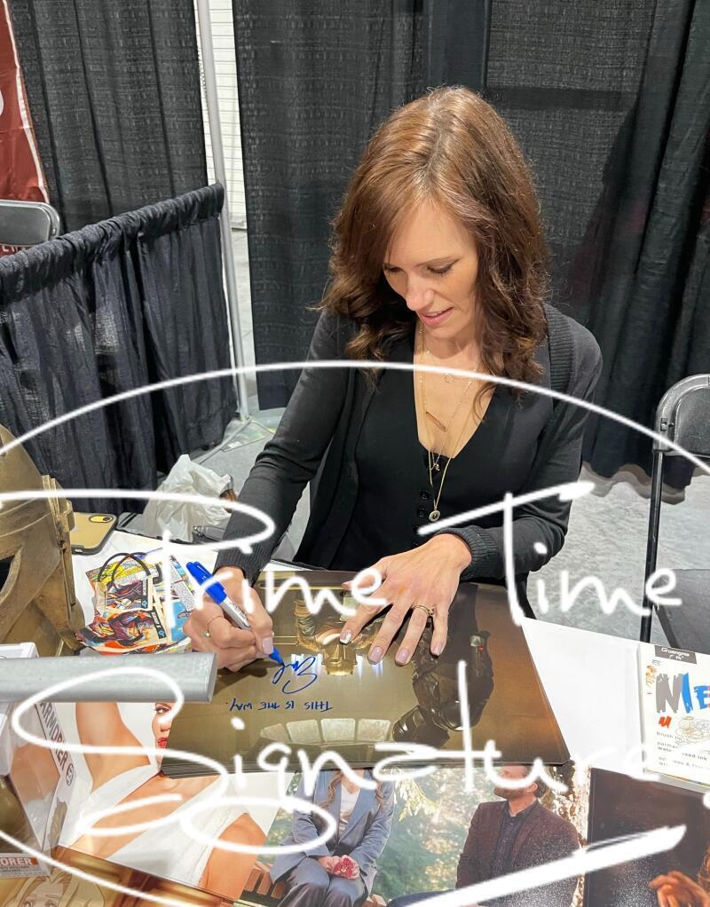 Emily Swallow Signed 11x14 Photo from The Mandalorian Beckett COA - Detail View