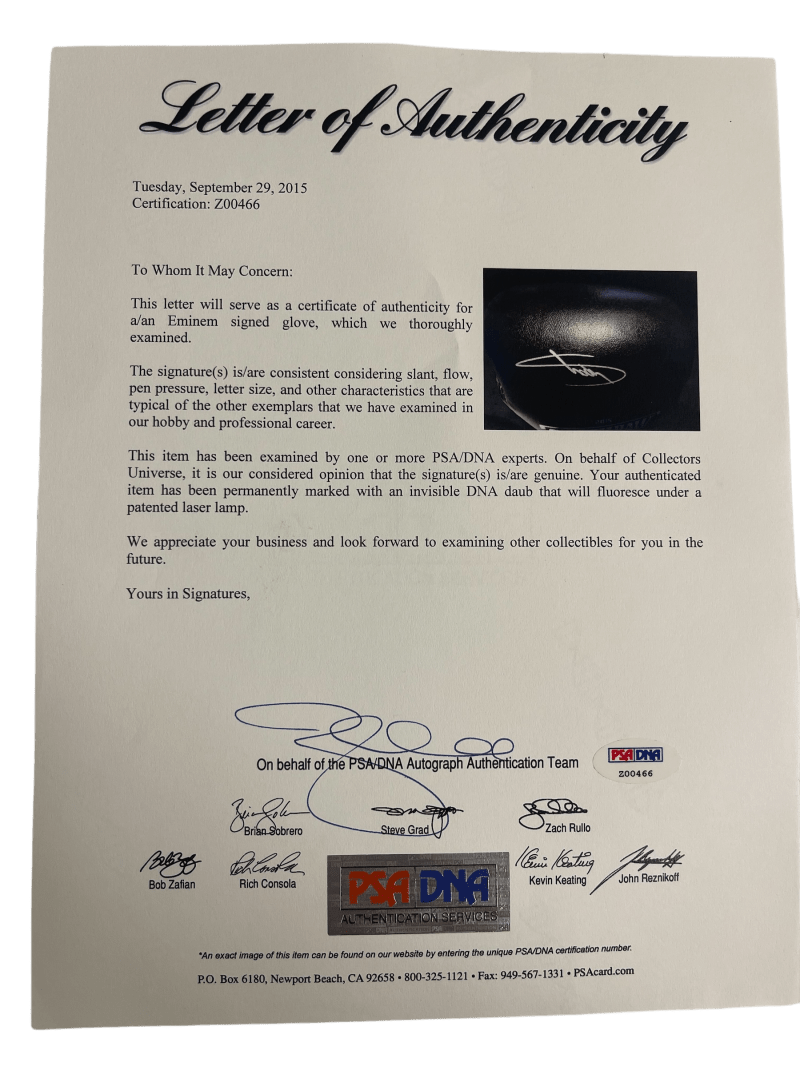 Eminem Signed Boxing Glove from 8 Mile Certified Authentic - View 4