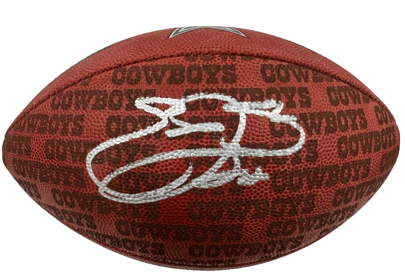 Emmitt Smith Authentic Autographed Cowboys Football