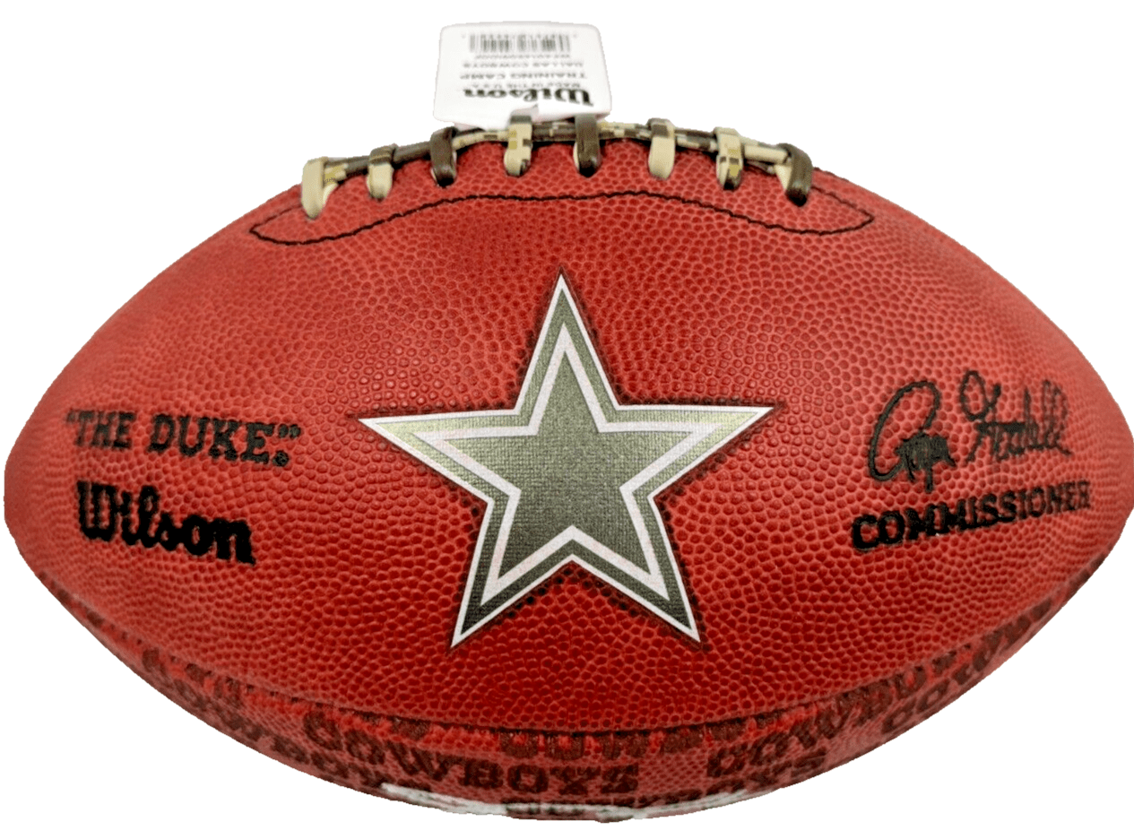 Emmitt Smith Signed NFL Football Beckett COA - Alternate Angle