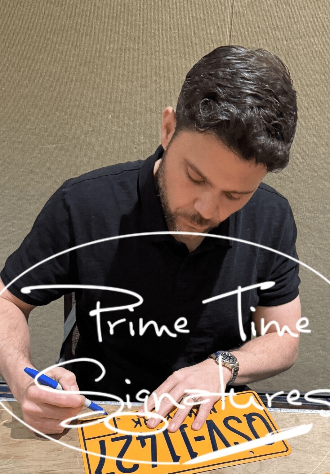 Adrian Grenier Signed License Plate from Entourage Certified Authentic - Alternate Angle