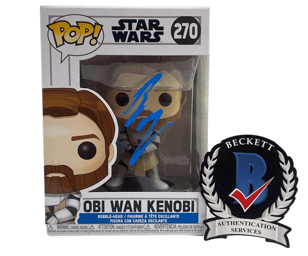 Ewan McGregor Authentic Autographed Obi Wan Kenobi Star Wars 270 Funko Pop Figure
