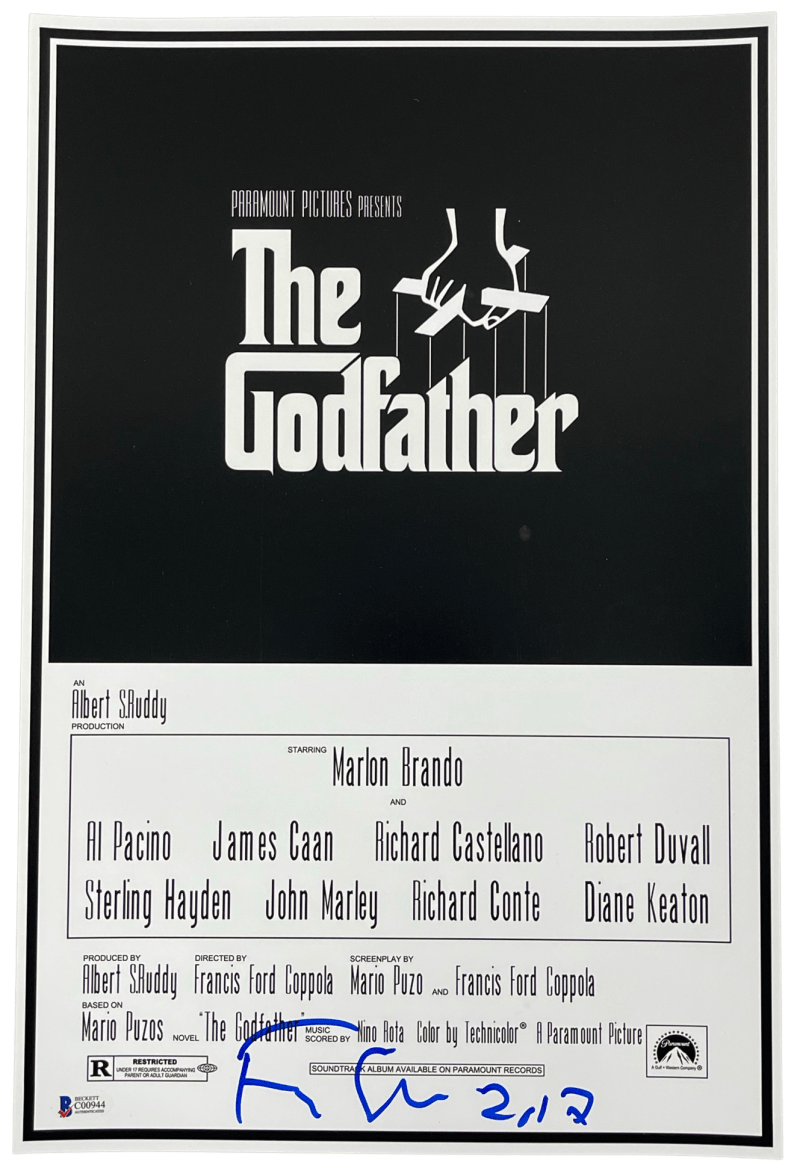 Francis Ford Coppola Signed 12x18 Photo from The Godfather Beckett COA