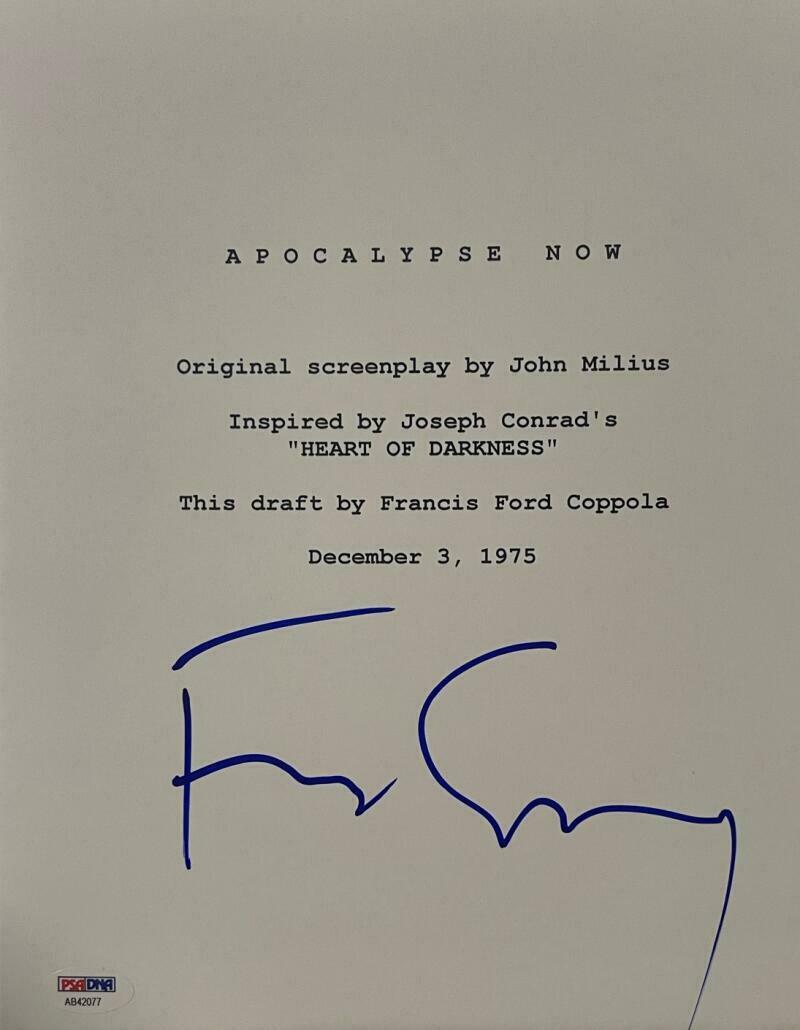 Francis Ford Coppola Signed Script from Apocalypse Now Beckett COA