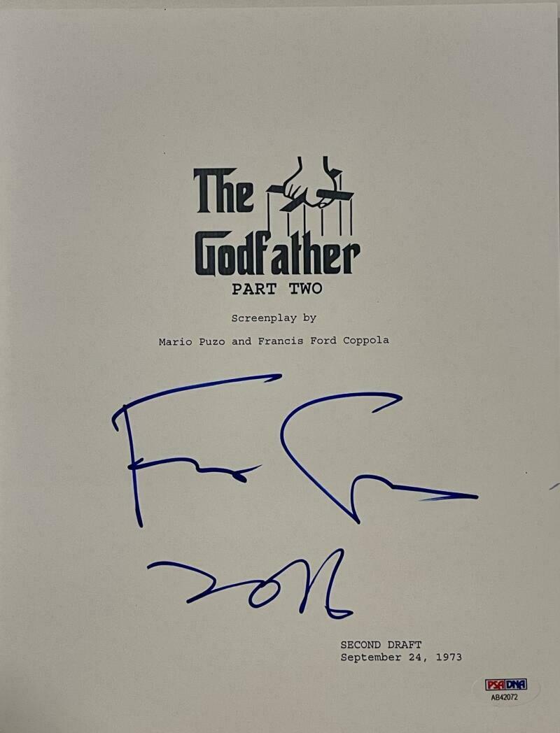 Francis Ford Coppola Signed Script from The Godfather Certified Authentic - Item #1