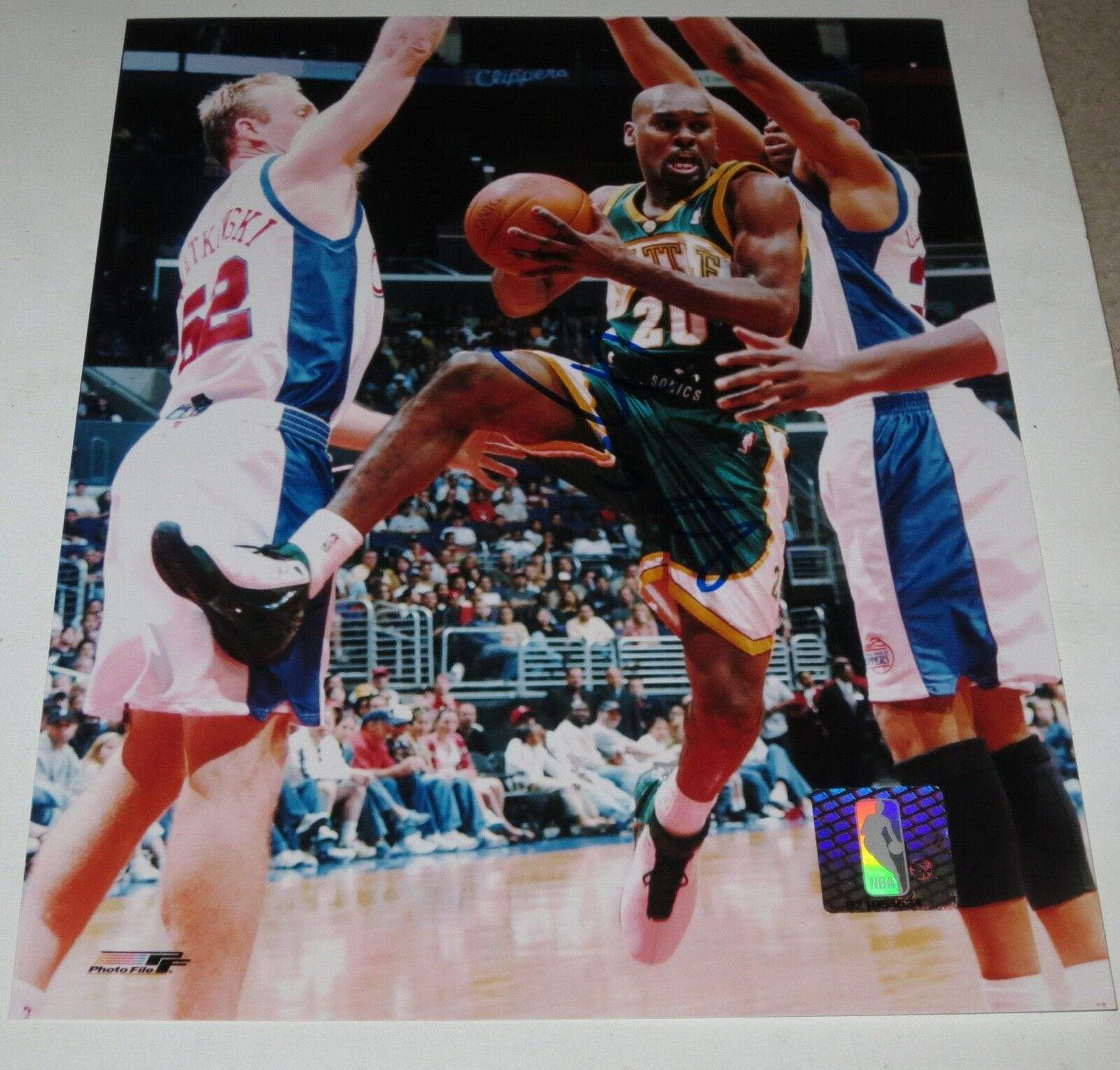 Gary Payton Authentic Autographed 8x10 Photo - Prime Time Signatures - Sports