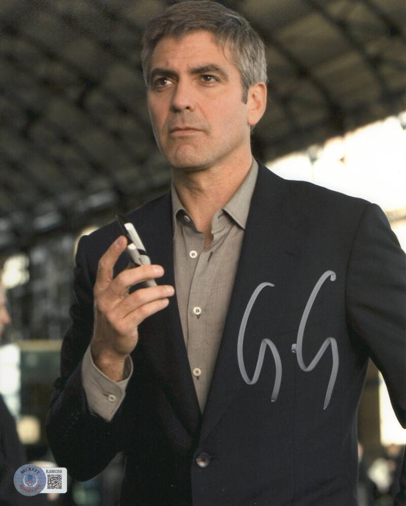 George Clooney Signed 8x10 Photo from Ocean's Eleven Beckett COA