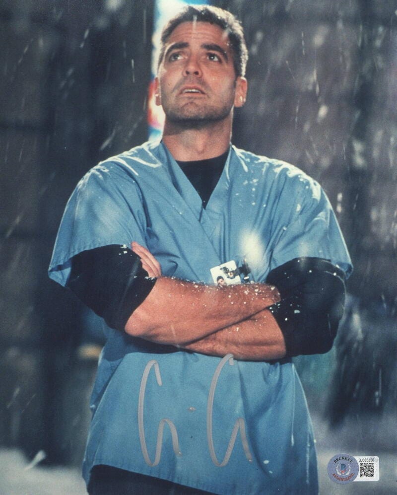 George Clooney Signed 8x10 Photo from ER Beckett COA - Item #1