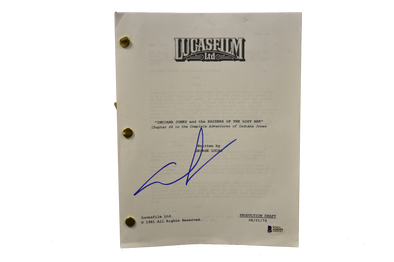 George Lucas Authentic Autographed Indiana Jones Raiders of the Lost Ark Script - Prime Time Signatures - TV & Film