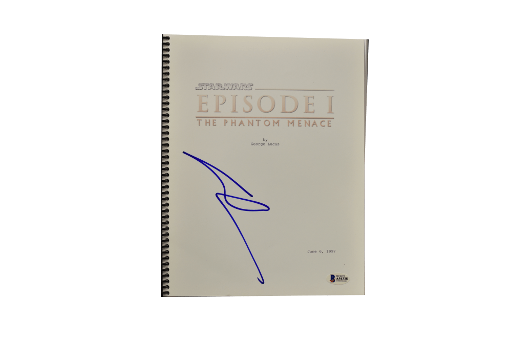 George Lucas Authentic Autographed Star Wars Episode 1 Script - Prime Time Signatures - TV & Film