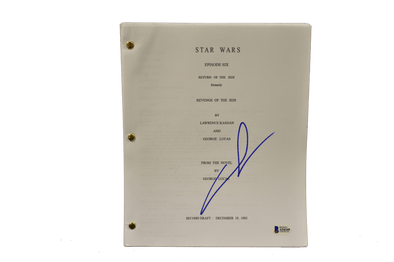 George Lucas Authentic Autographed Star Wars Return of the Jedi Script - Prime Time Signatures - TV & Film