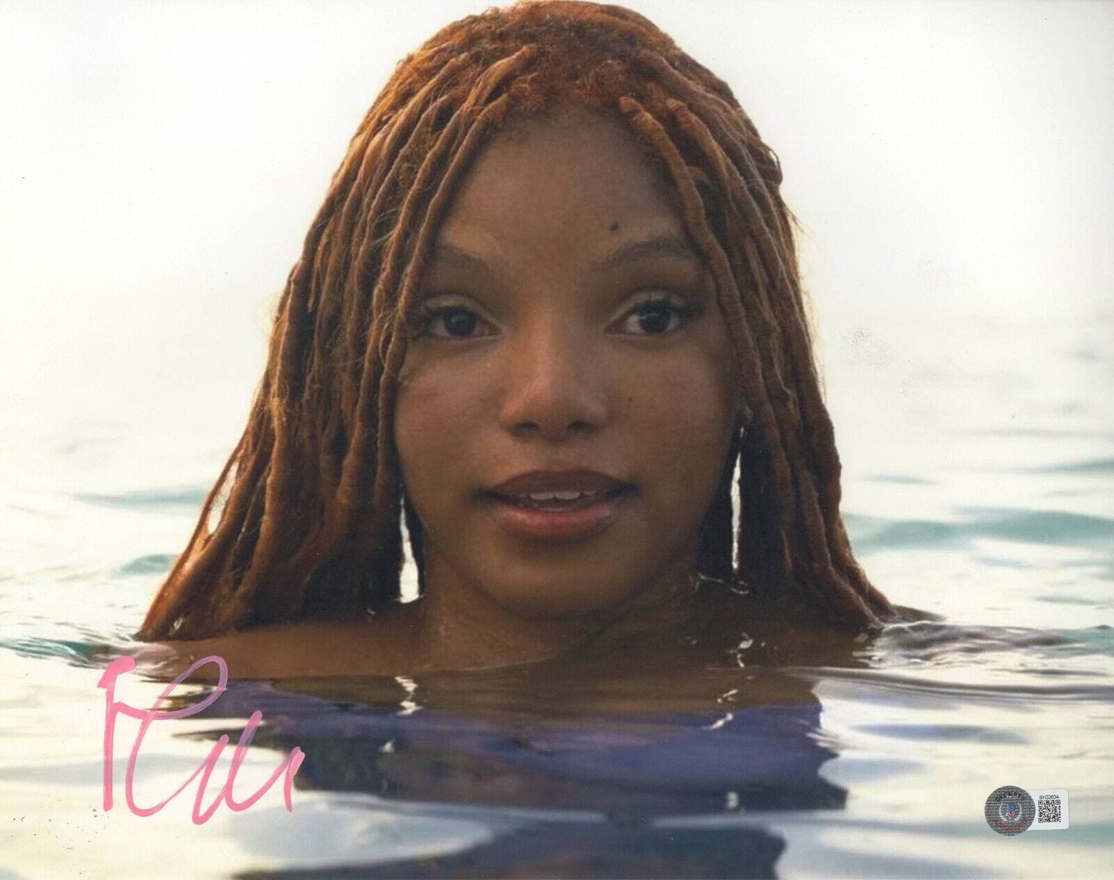 Halle Bailey Signed 11x14 Photo from The Little Mermaid Beckett COA - Item #4