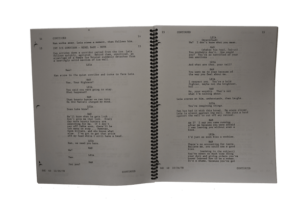 Harrison Ford Authentic Autographed Star Wars The Empire Strikes Back Script - Prime Time Signatures - TV & Film