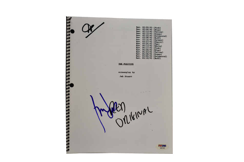 Harrison Ford Authentic Autographed The Fugitive Script - Prime Time Signatures - TV & Film