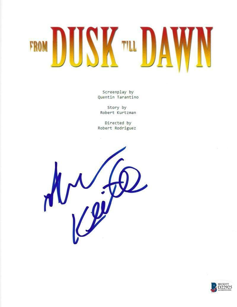 Harvey Keitel Signed Script from From Dusk Till Dawn Beckett COA