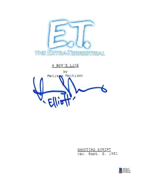 Henry Thomas Authentic Autographed 'E.T.' Script - Prime Time Signatures - TV & Film