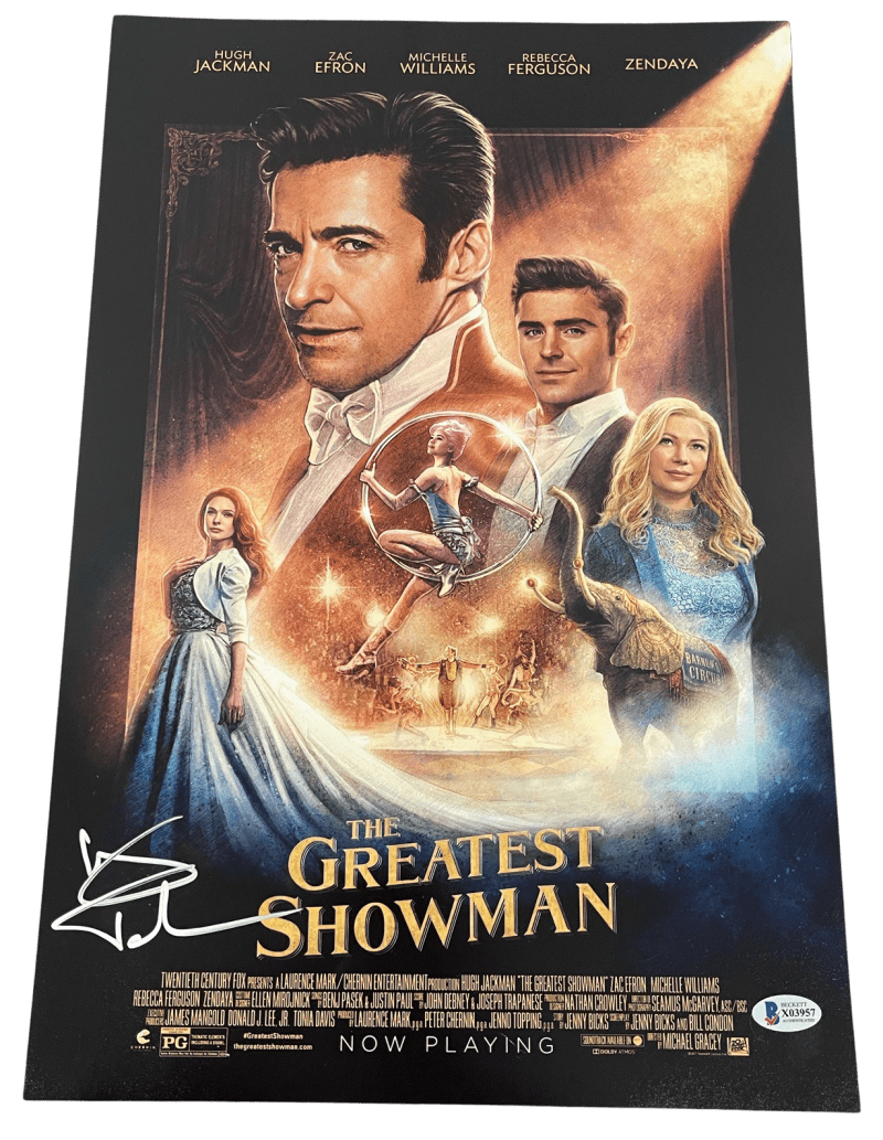 Hugh Jackman Signed 12x18 Photo from The Greatest Showman Beckett COA