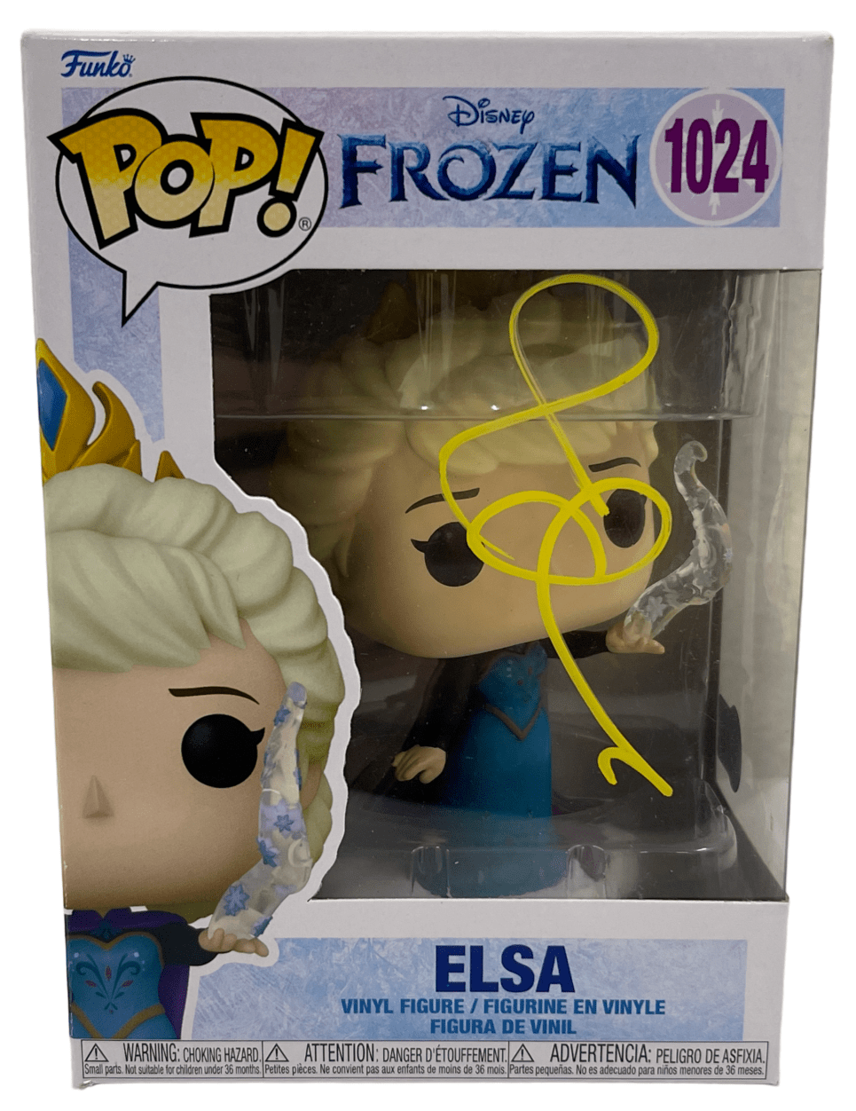 Idina Menzel Authentic Autographed Elsa Disney Frozen 1024 Funko Pop Figure