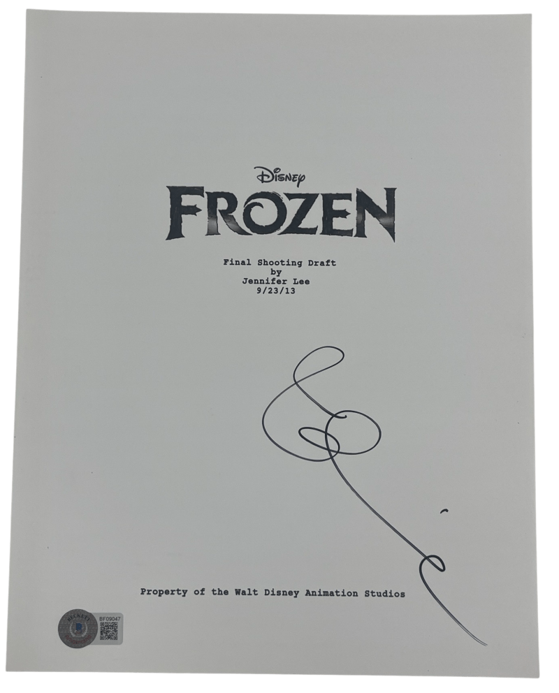 Idina Menzel Signed Script from Frozen Beckett COA