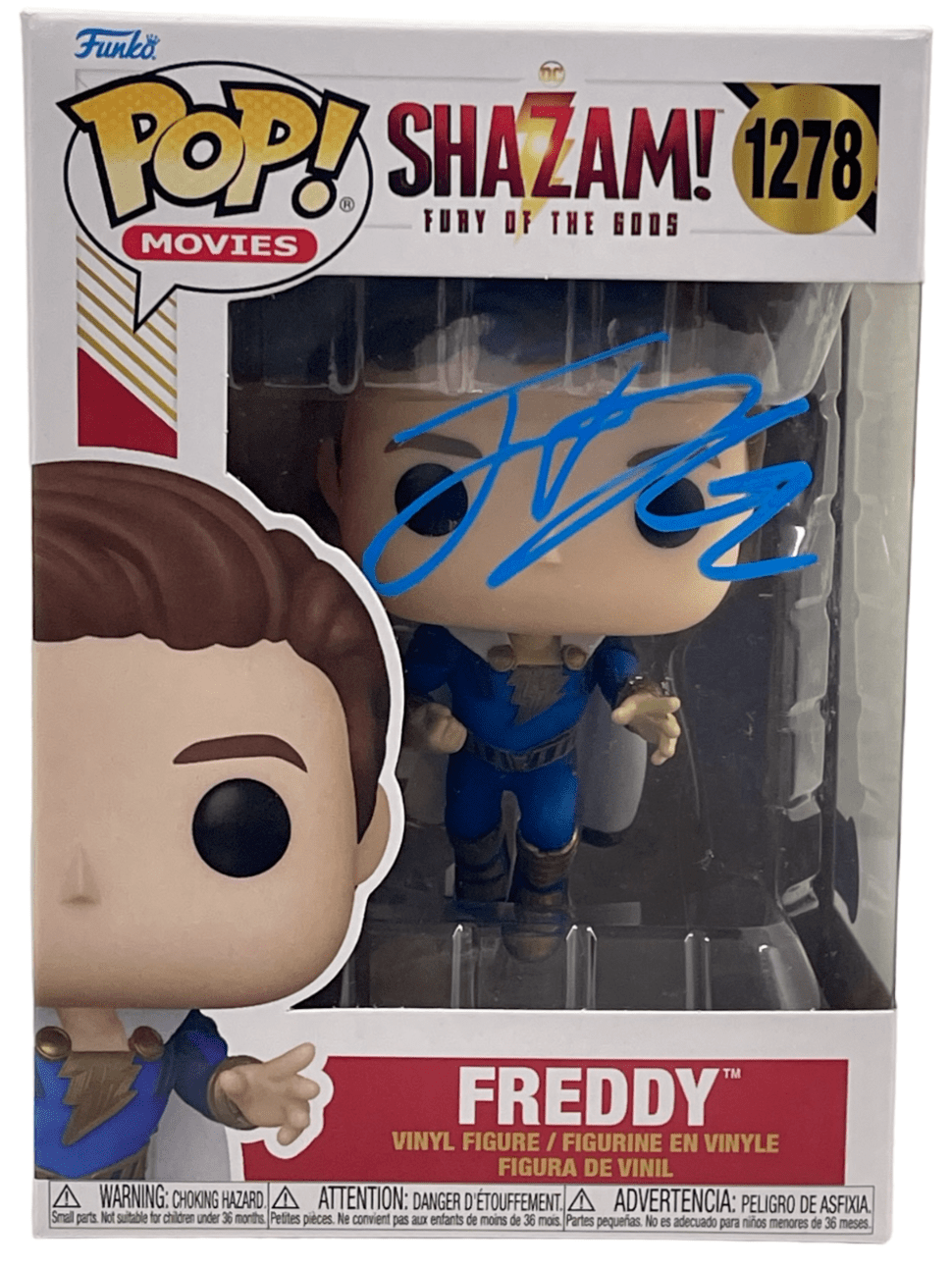 Jack Dylan Grazer Authentic Autographed Freddy Shazam! Fury of the Gods 1278 Funko Pop Figure