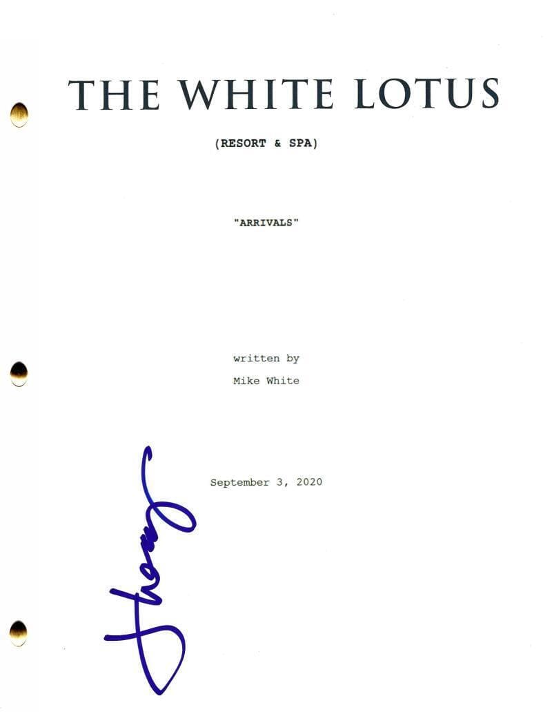 Jake Lacy Signed Script from The White Lotus Beckett COA