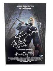 Jamie Lee Curtis & Nick Castle Authentic Autographed 12x18 Photo Poster #3