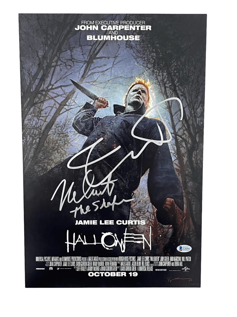 Jamie Lee Curtis & Nick Castle Authentic Autographed 12x18 Photo Poster #3