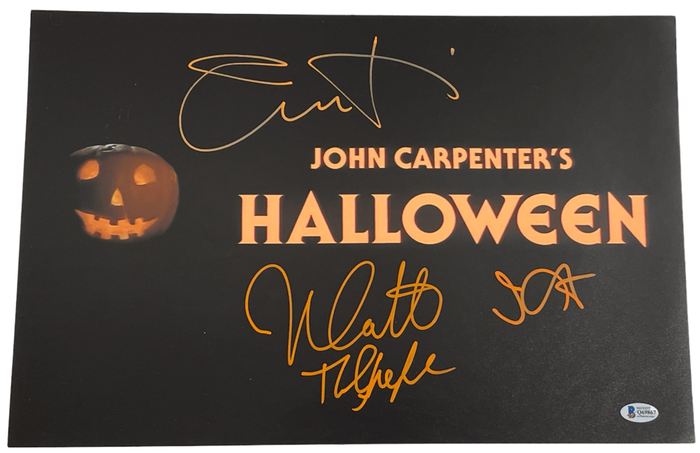 Jamie Lee Curtis, Nick Castle & John Carpenter Authentic Autographed 12x18 Photo Poster #4