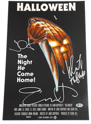 Jamie Lee Curtis, Nick Castle & John Carpenter Authentic Autographed 12x18 Photo Poster #3