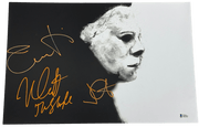 Jamie Lee Curtis, Nick Castle & John Carpenter Authentic Autographed 12x18 Photo Poster