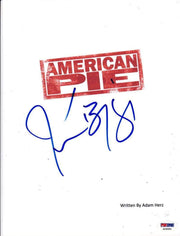 Jason Biggs Authentic Autographed 'American Pie' Script - Prime Time Signatures - TV & Film
