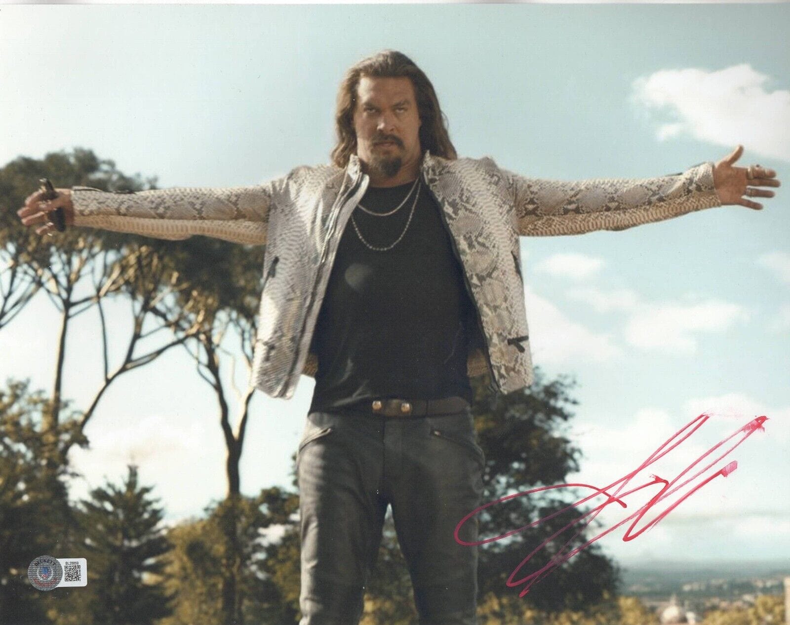 Jason Momoa Signed 11x14 Photo from Fast X Beckett COA
