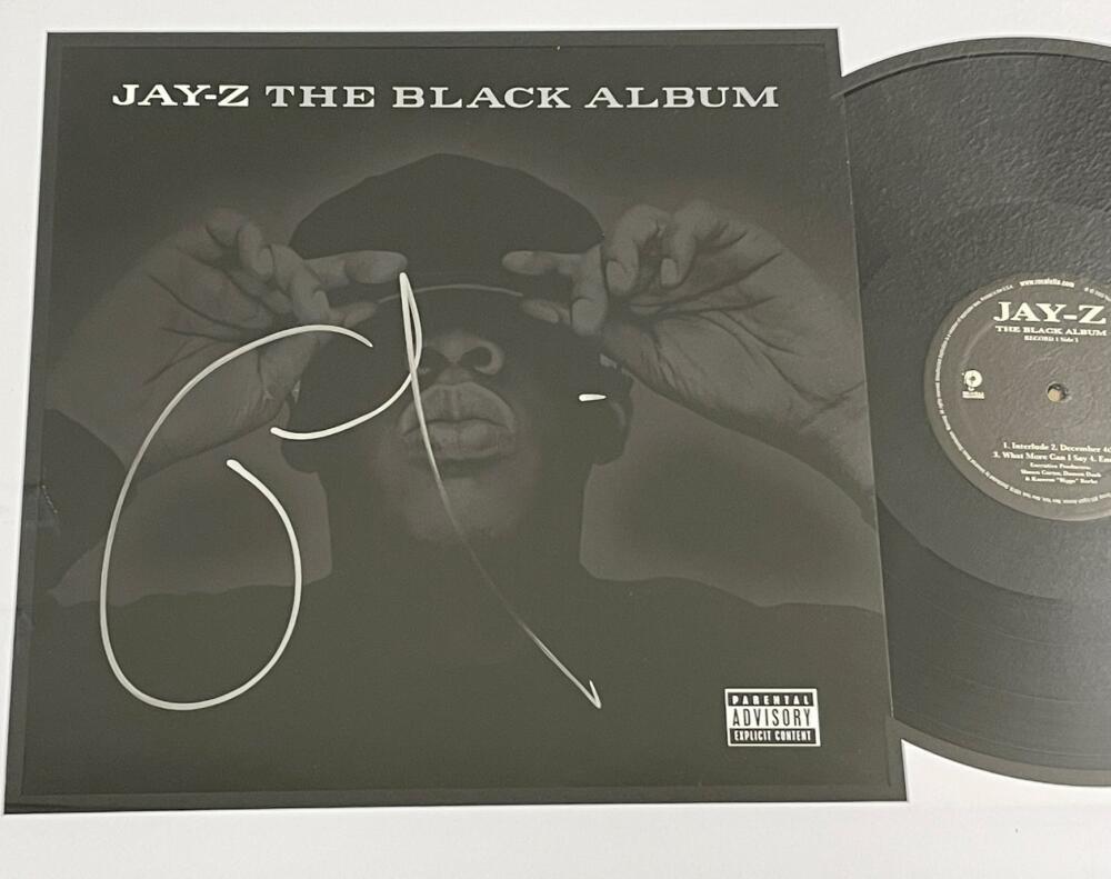 Jay-Z Autographed Framed Black Album - Unique COA