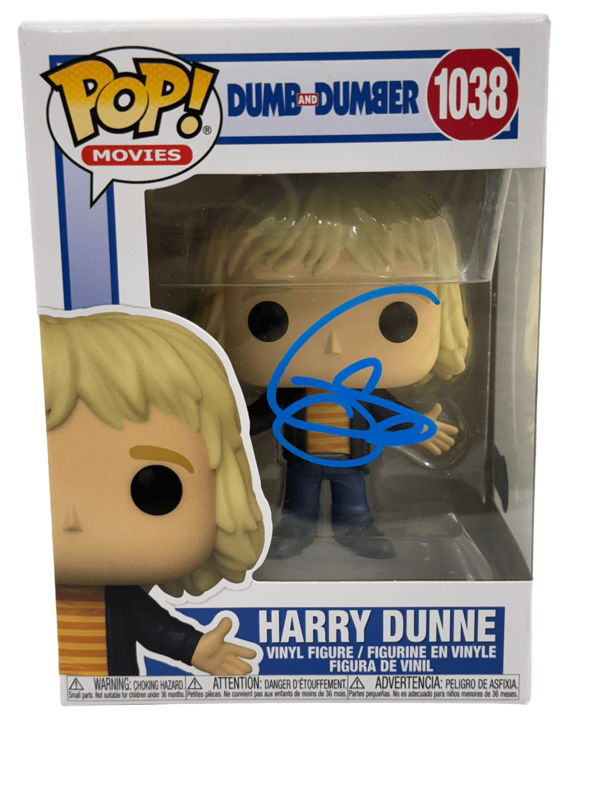 Jeff Daniels Authentic Autographed Harry Dunne Dumb and Dumber 1038 Funko Pop Figure