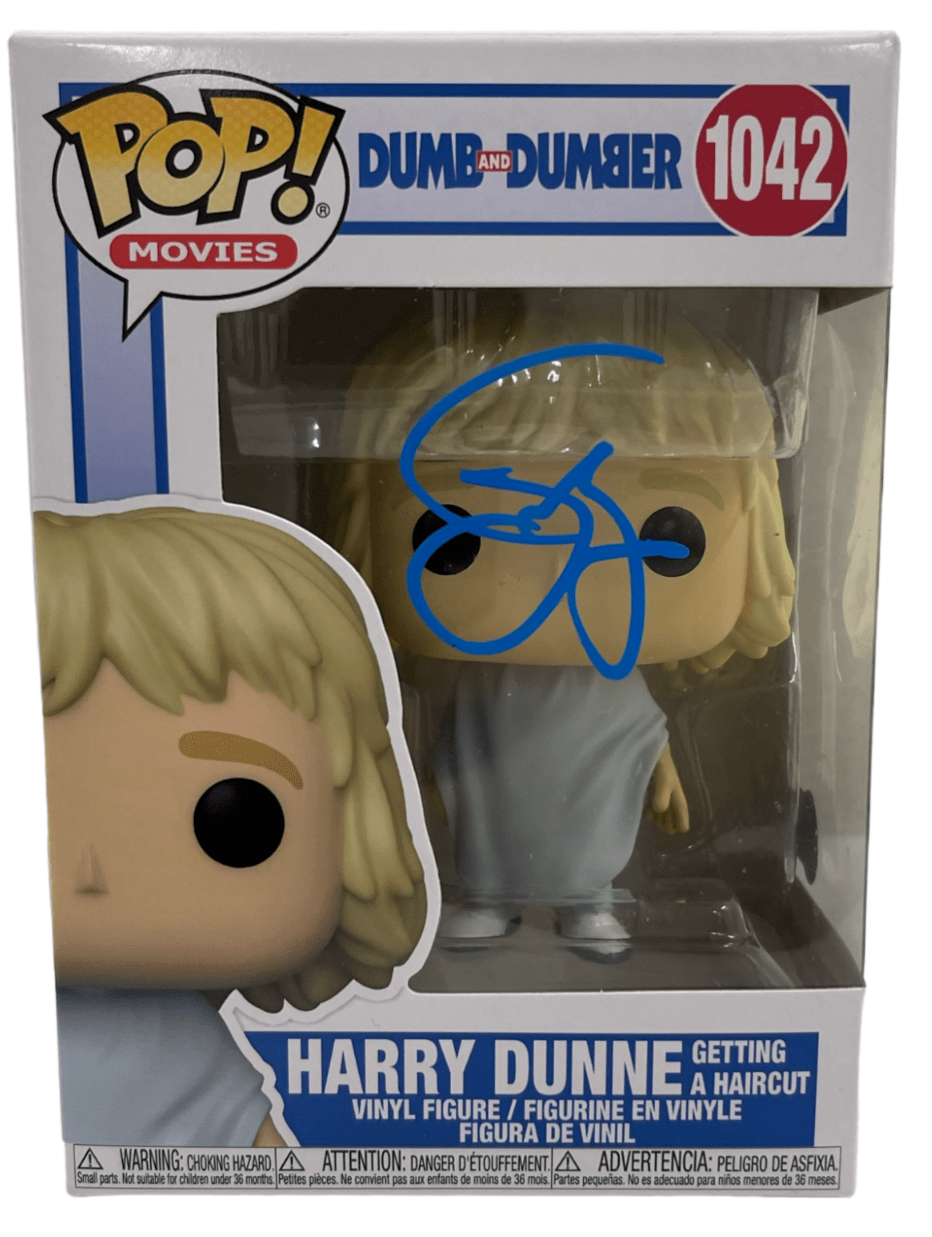 Jeff Daniels Authentic Autographed Harry Dunne Getting a Haircut Dumb and Dumber 1042 Funko Pop Figure