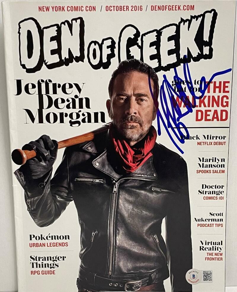 Jeffrey Dean Morgan Signed Magazine from The Walking Dead Beckett COA
