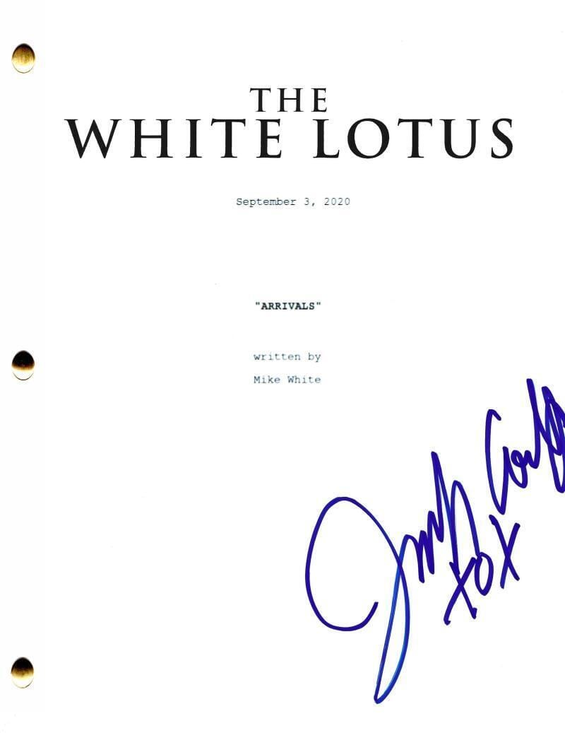 Jennifer Coolidge Signed Script from The White Lotus Certified Authentic