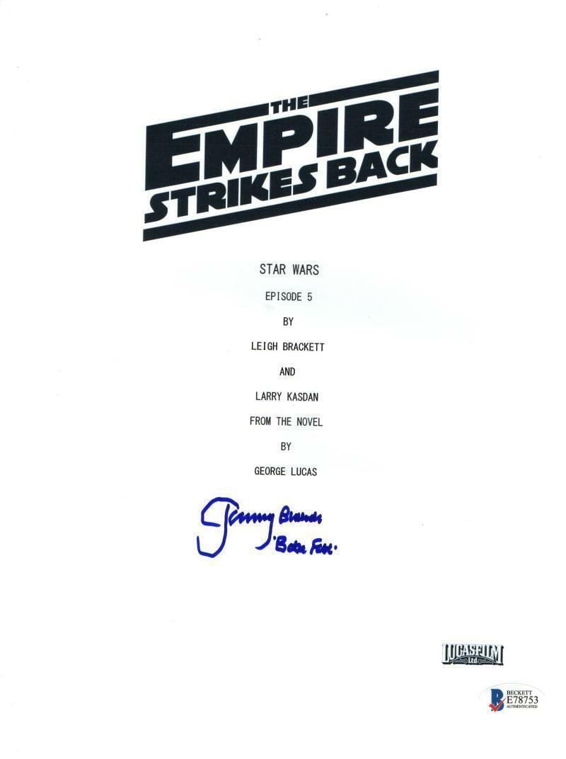 Jeremy Bulloch Authentic Autographed 'Star Wars Empire Strikes Back' Script - Prime Time Signatures - TV & Film