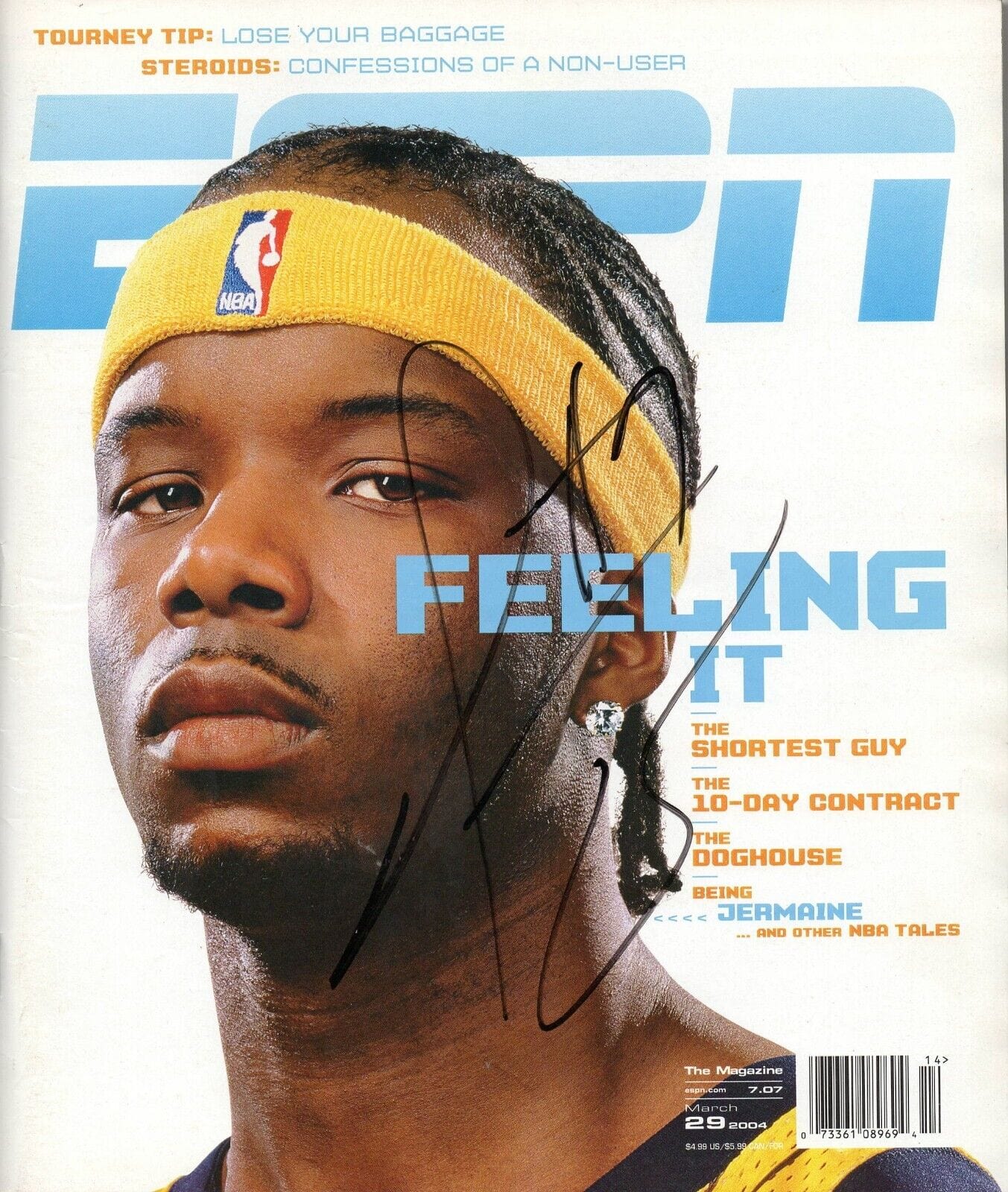 Jermaine O'Neal Authentic Autographed ESPN the Magazine 03/29/04