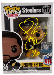 Jerome Bettis Authentic Autographed Steelers 117 Funko Pop Figure