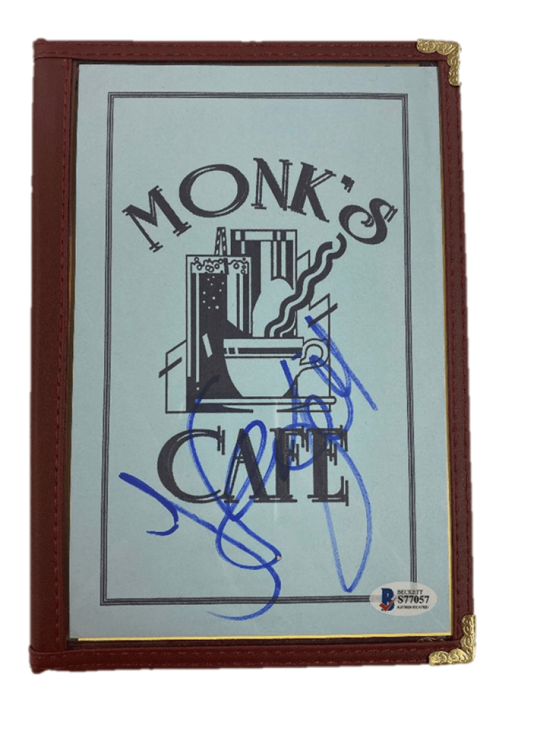 Jerry Seinfeld Authentic Autographed Seinfeld Monk's Menu Replica Prop - Prime Time Signatures - TV & Film